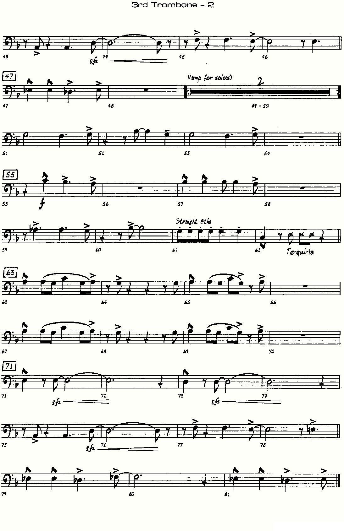 龙舌兰（爵士大乐队总分谱、总政军乐团演奏版）其它曲谱（图24）