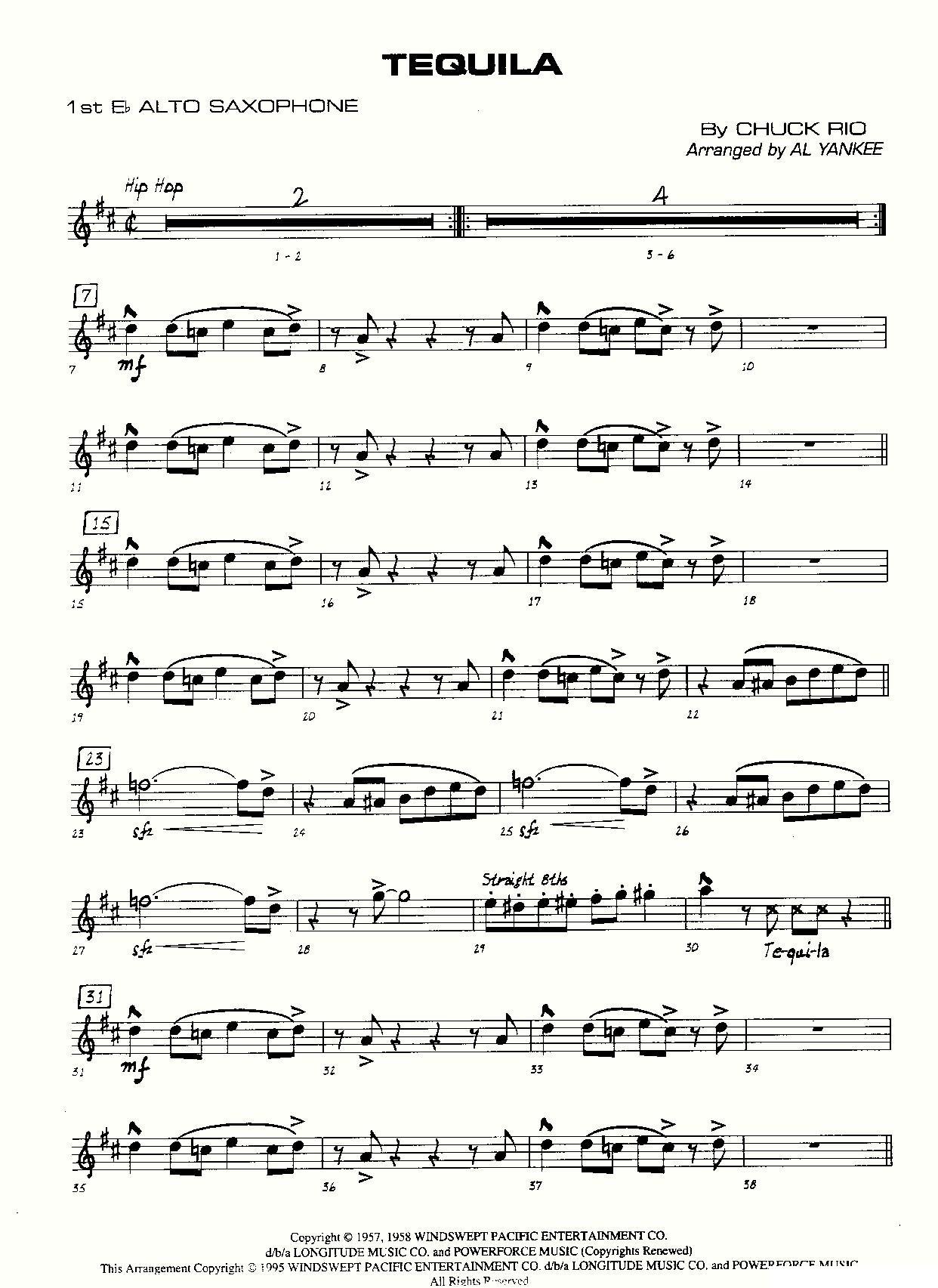 龙舌兰（爵士大乐队总分谱、总政军乐团演奏版）其它曲谱（图1）