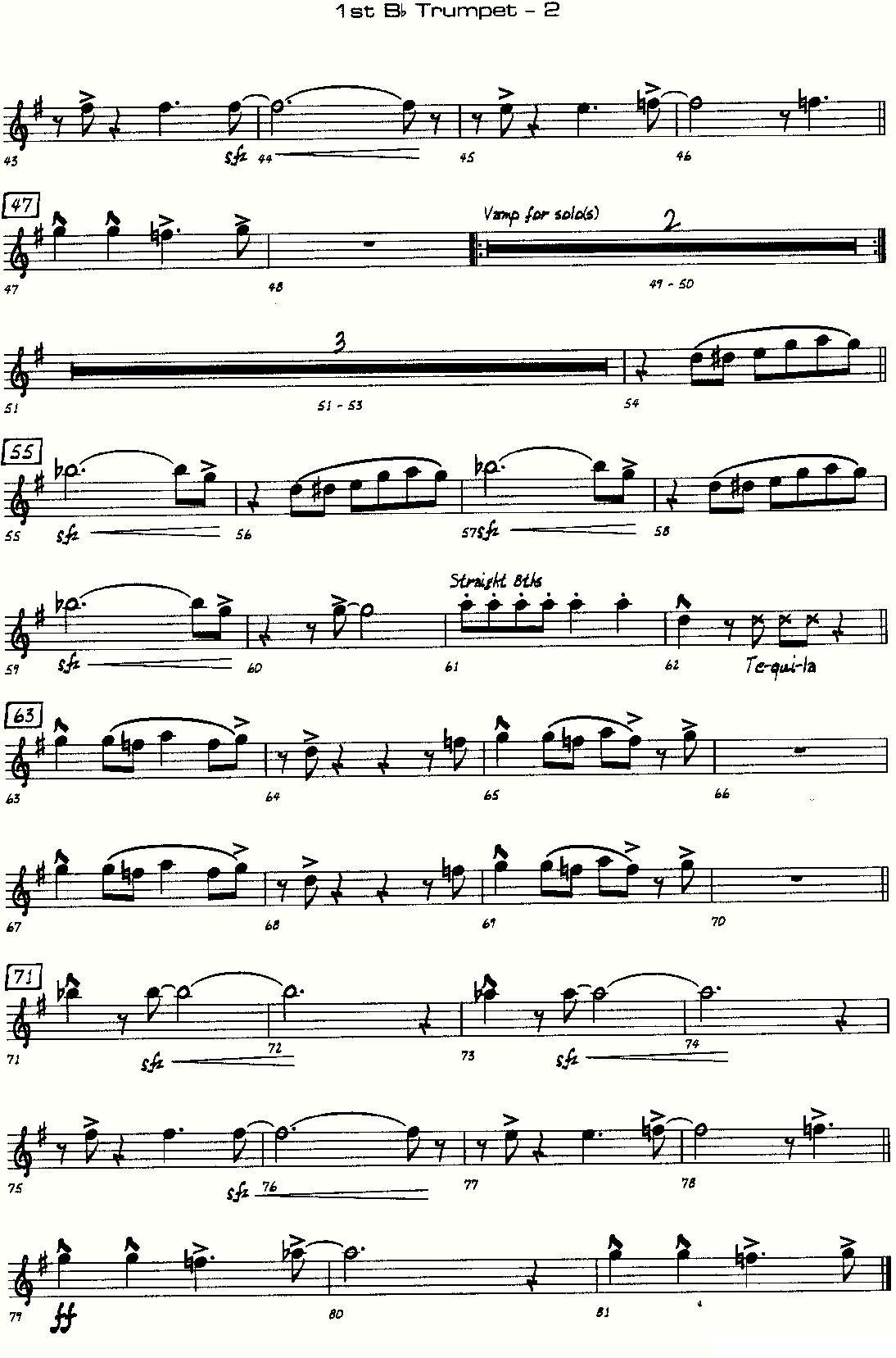 龙舌兰（爵士大乐队总分谱、总政军乐团演奏版）其它曲谱（图15）
