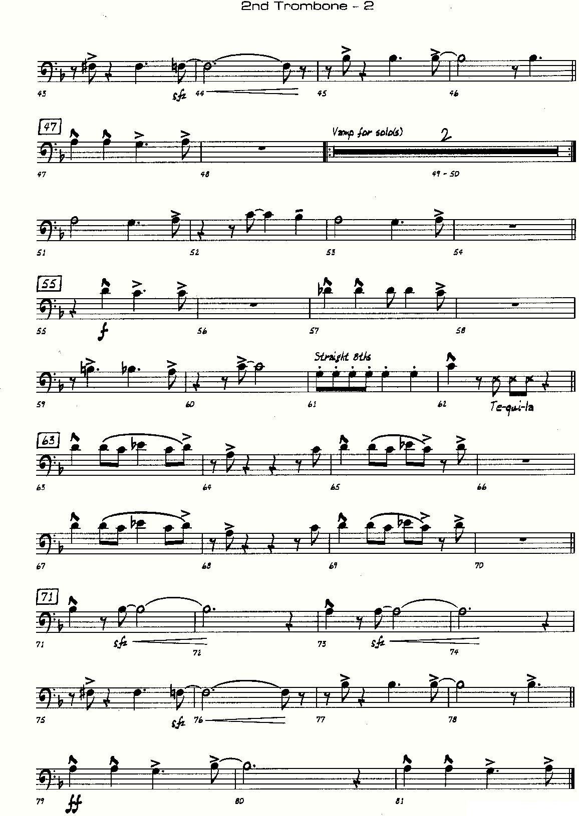 龙舌兰（爵士大乐队总分谱、总政军乐团演奏版）其它曲谱（图22）