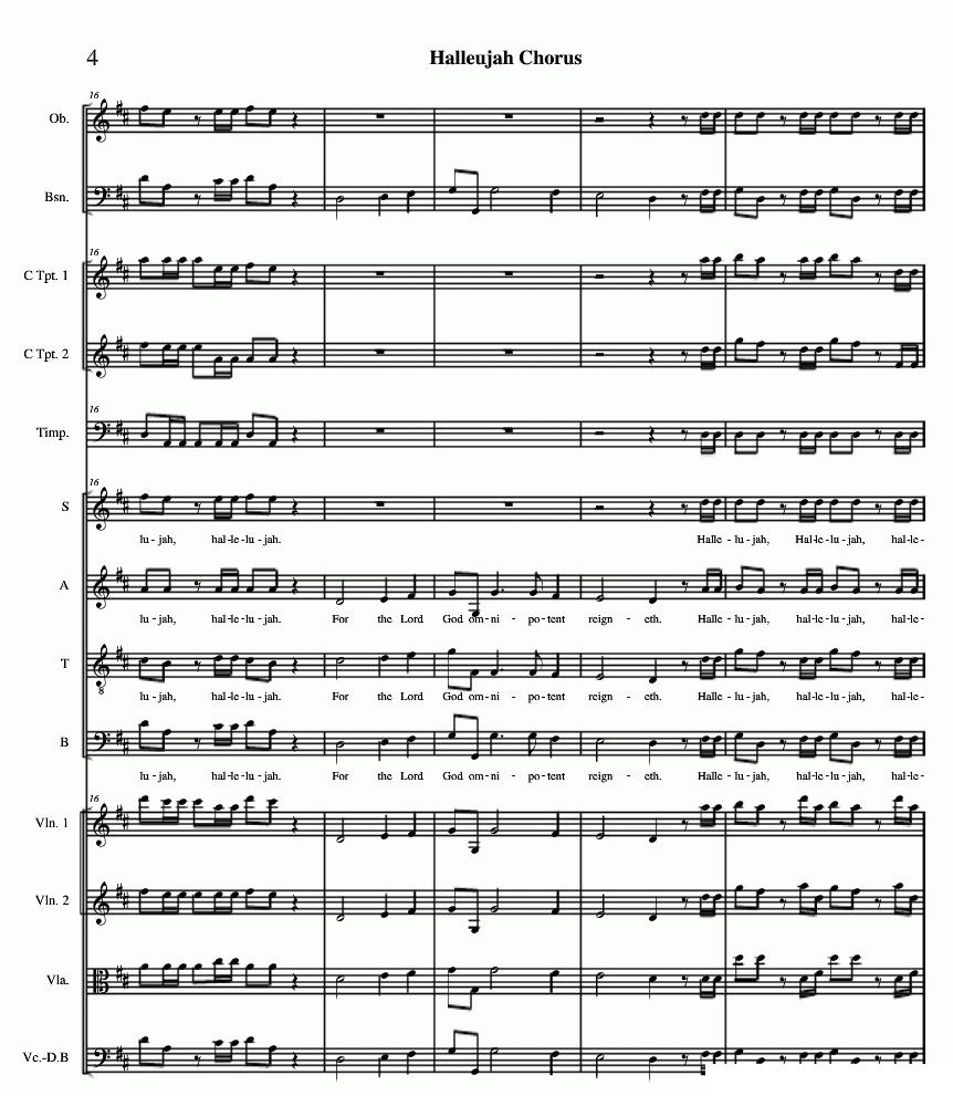 哈利路亚总谱1-10（Halleujah Chorus）其它曲谱（图4）