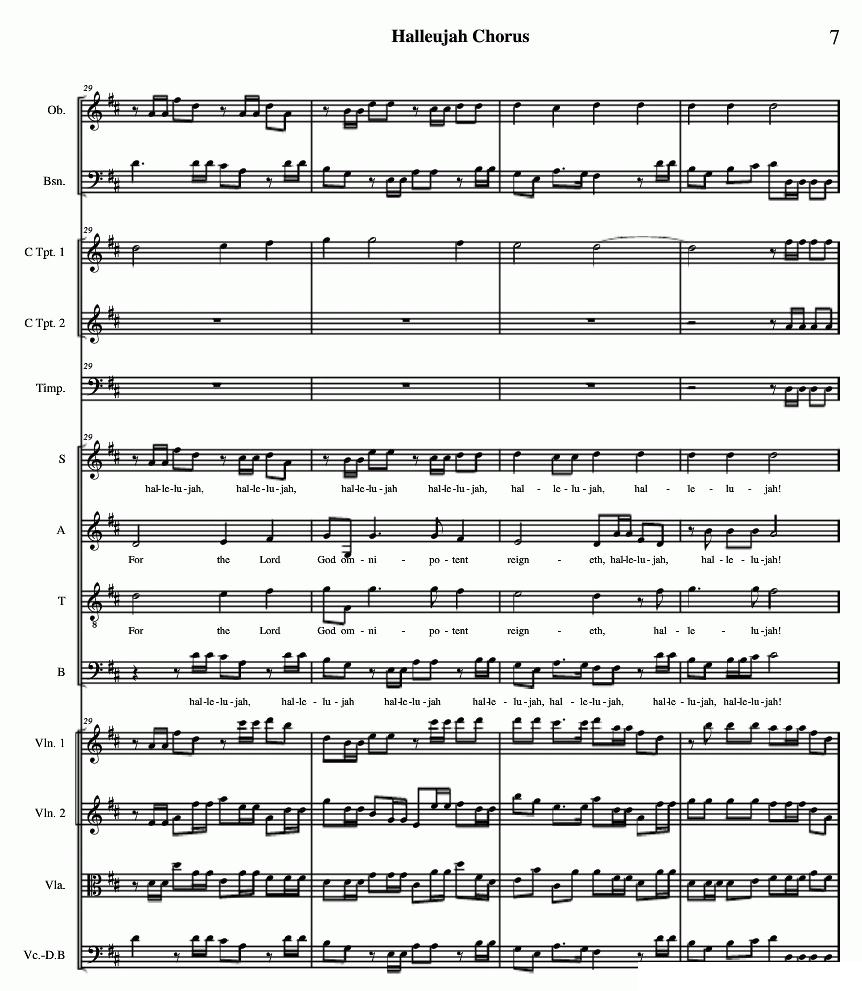 哈利路亚总谱1-10（Halleujah Chorus）其它曲谱（图7）