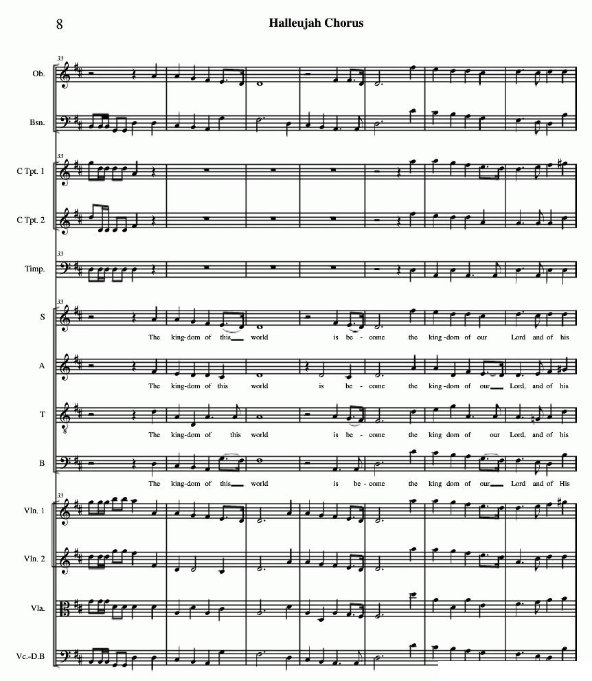 哈利路亚总谱1-10（Halleujah Chorus）其它曲谱（图8）