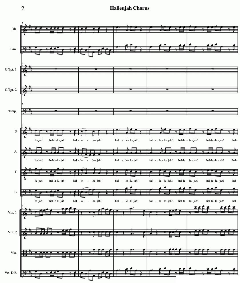 哈利路亚总谱1-10（Halleujah Chorus）其它曲谱（图2）