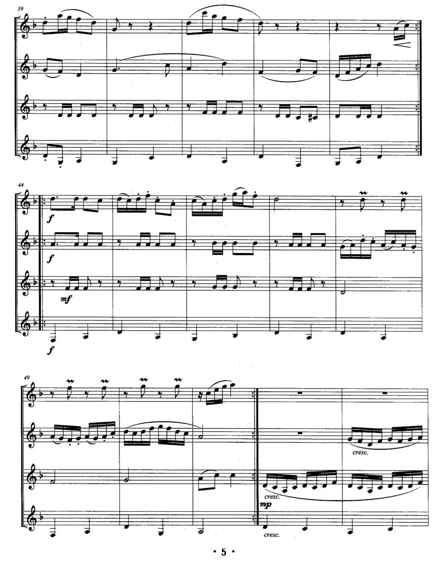 “博”之舞（单簧管四重奏）其它曲谱（图5）