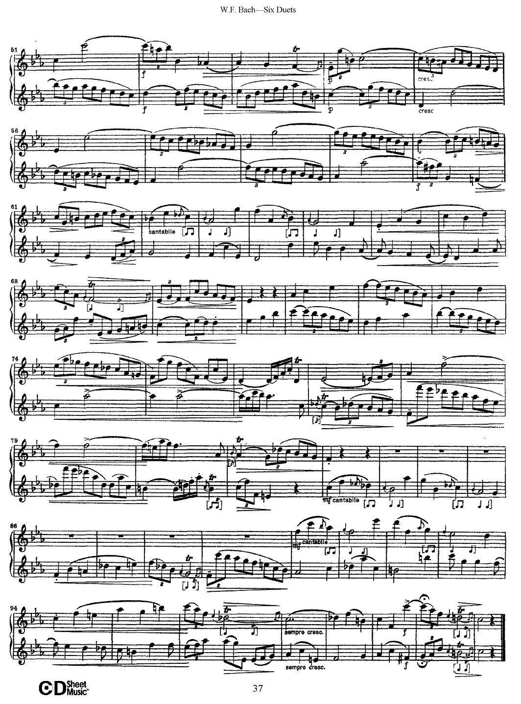 W.F.巴赫—六首二重奏练习曲（5）其它曲谱（图8）