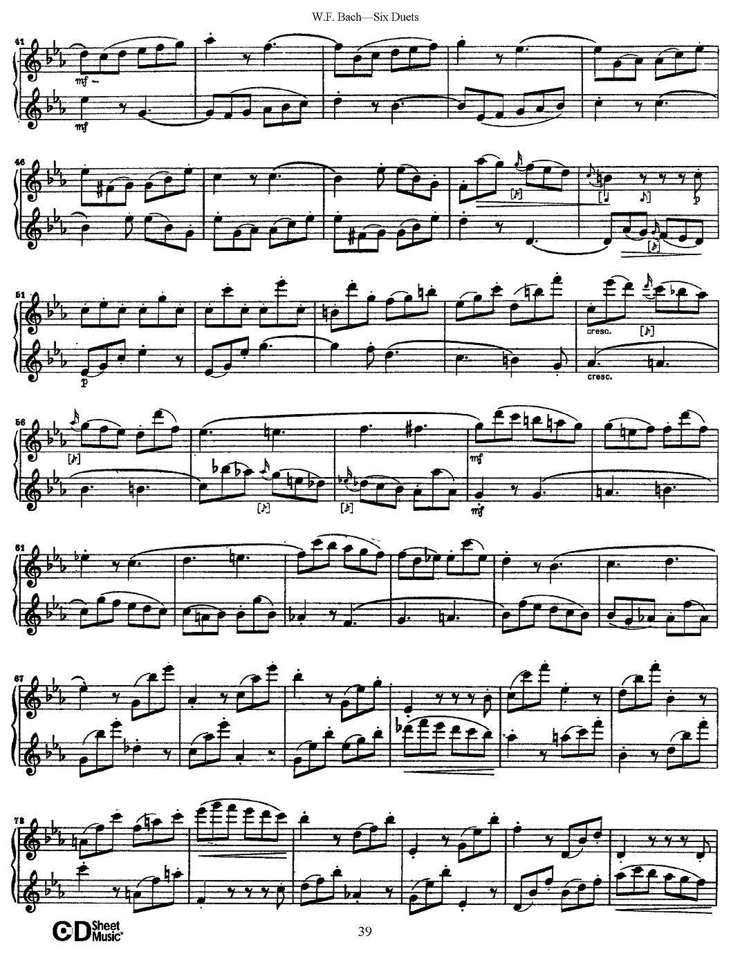 W.F.巴赫—六首二重奏练习曲（5）其它曲谱（图10）