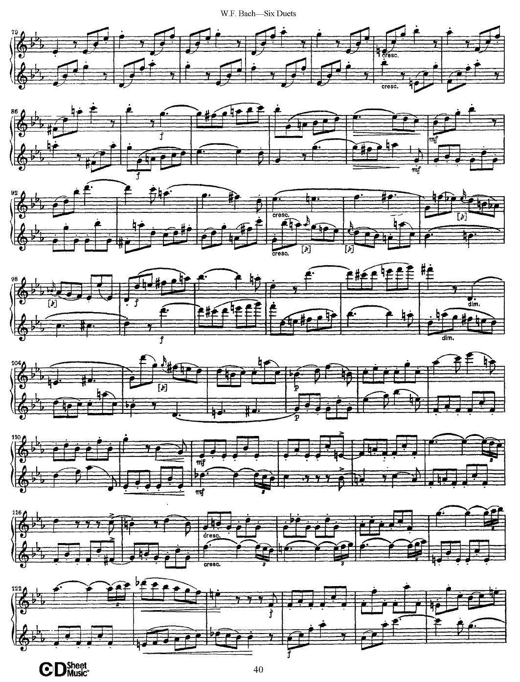 W.F.巴赫—六首二重奏练习曲（5）其它曲谱（图11）