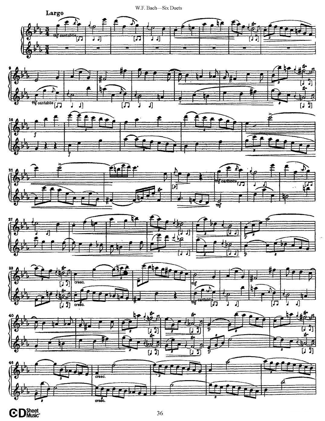 W.F.巴赫—六首二重奏练习曲（5）其它曲谱（图7）