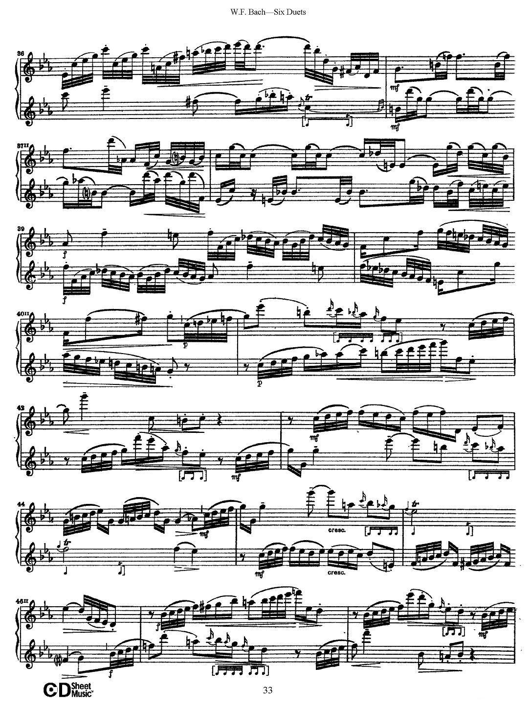 W.F.巴赫—六首二重奏练习曲（5）其它曲谱（图4）