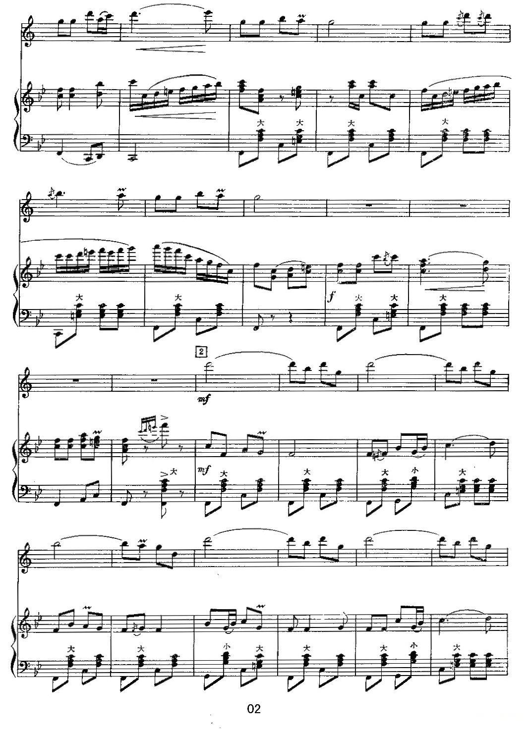 红太阳照瑶寨（单簧管+手风琴）其它曲谱（图2）