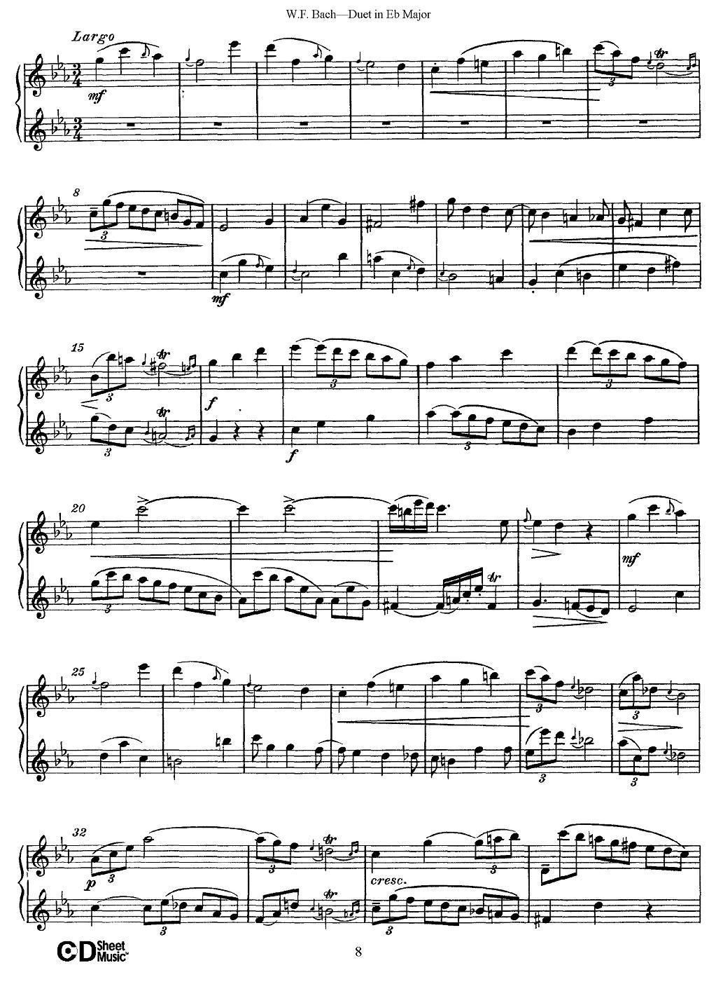 Eb大调二重奏其它曲谱（图8）