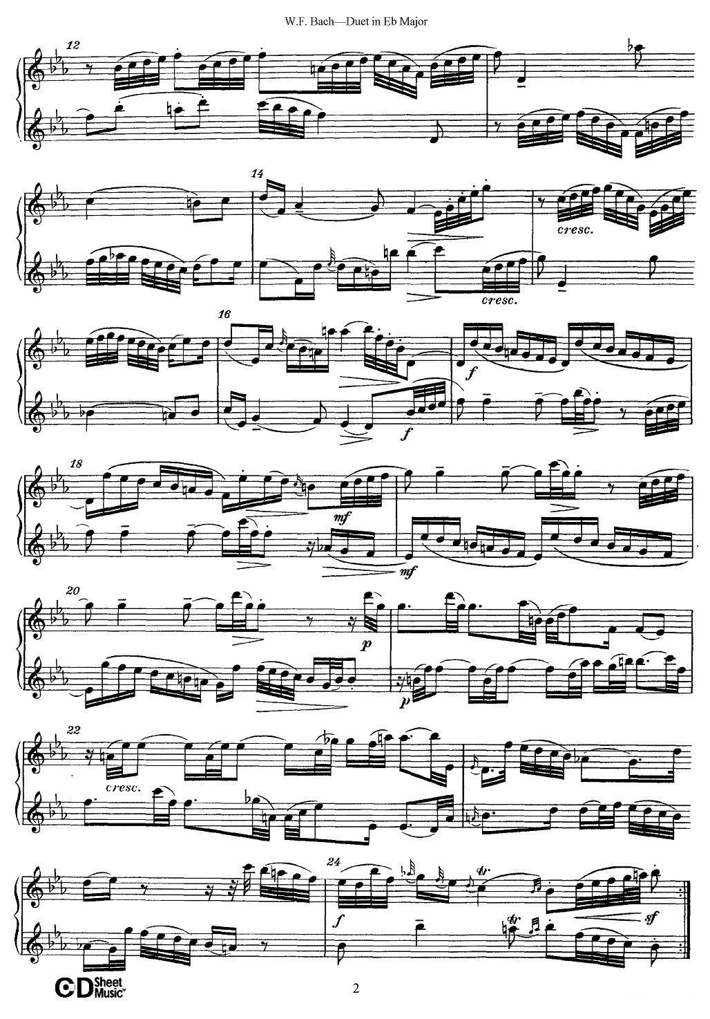 Eb大调二重奏其它曲谱（图2）