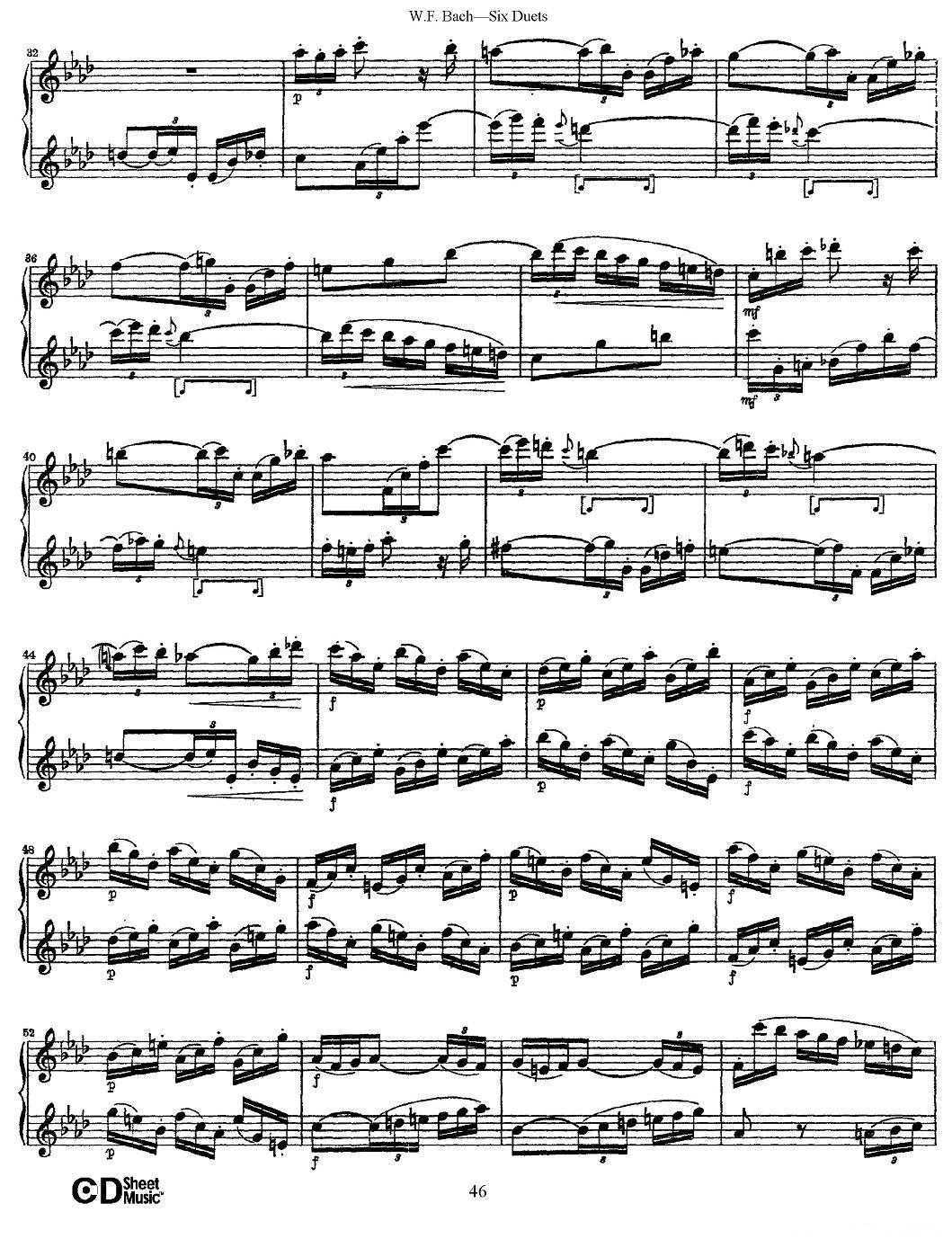 W.F.巴赫—六首二重奏练习曲（6）其它曲谱（图5）
