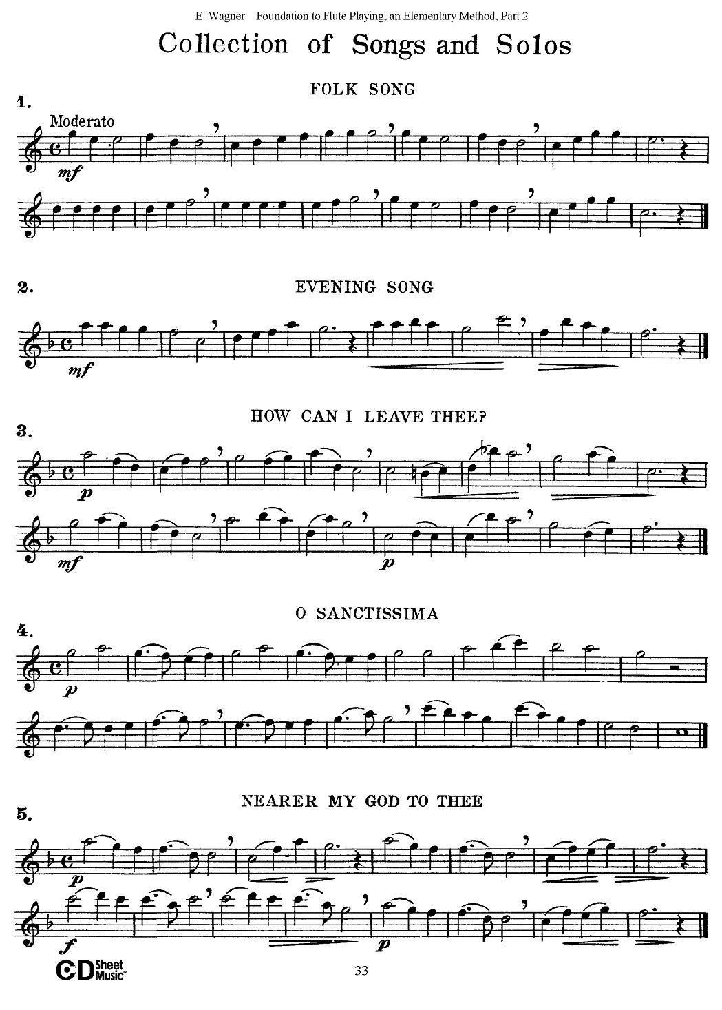 长笛演奏基础教程练习（Collection of Songs and solos）其它曲谱（图1）