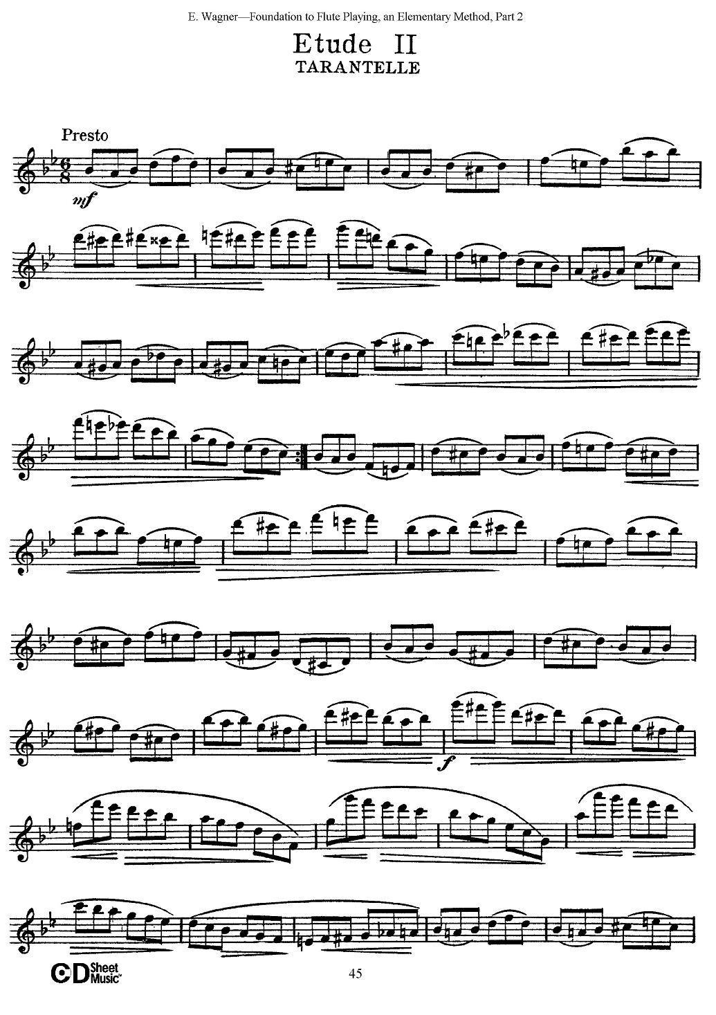 长笛演奏基础教程练习（Etude 2）其它曲谱（图1）