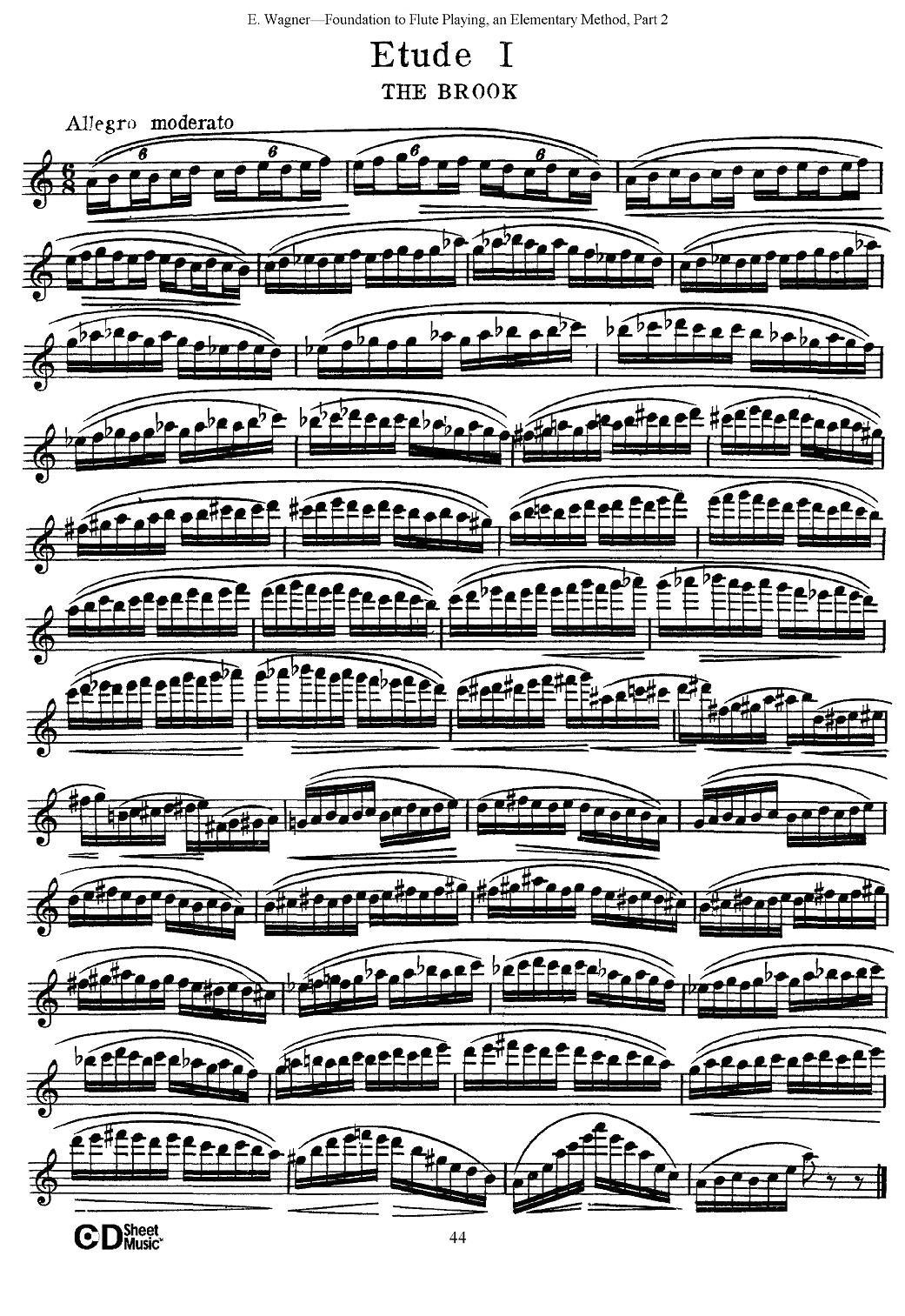 长笛演奏基础教程练习（Etude 1）其它曲谱（图1）