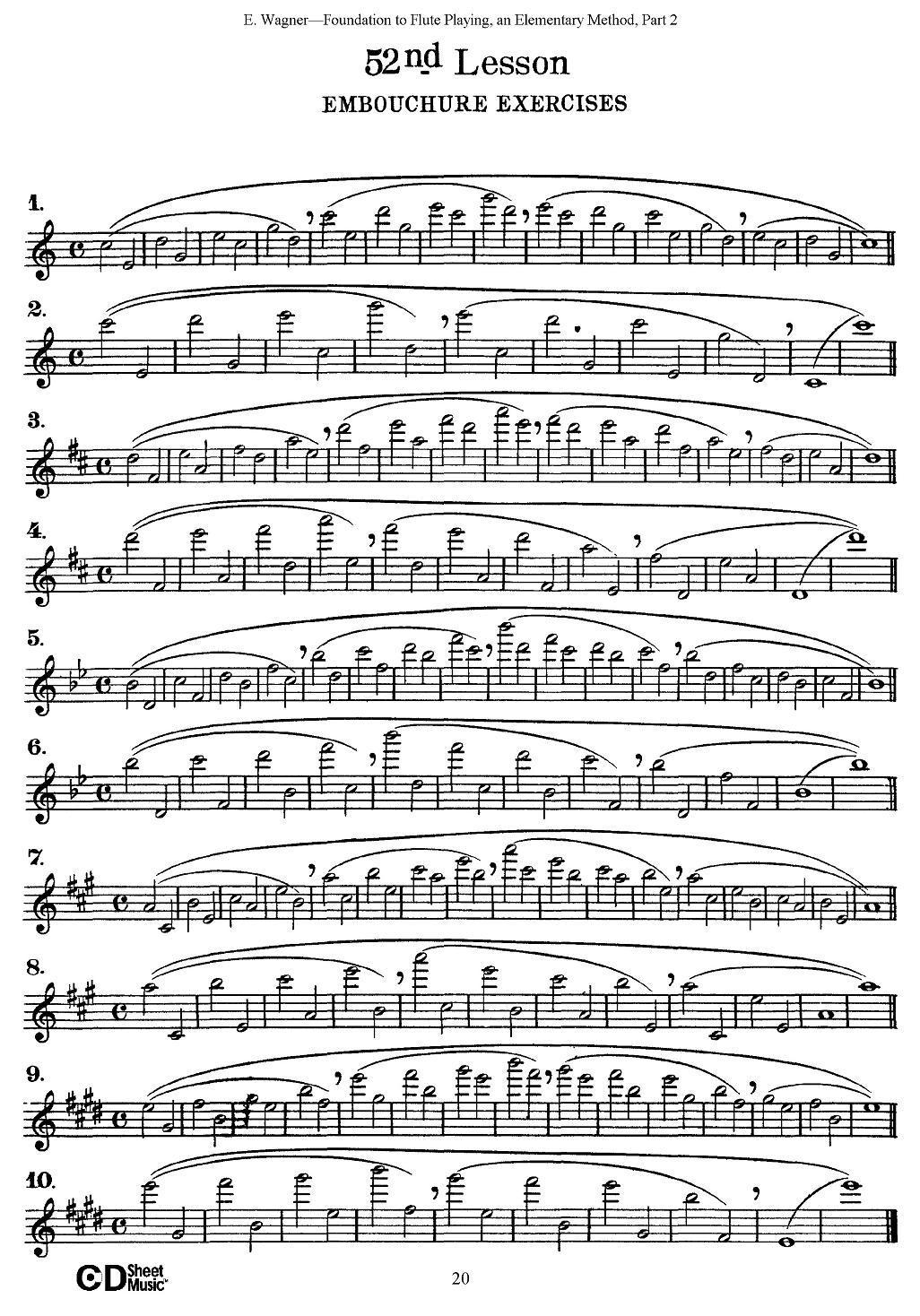 长笛演奏基础教程练习（47—52）其它曲谱（图11）