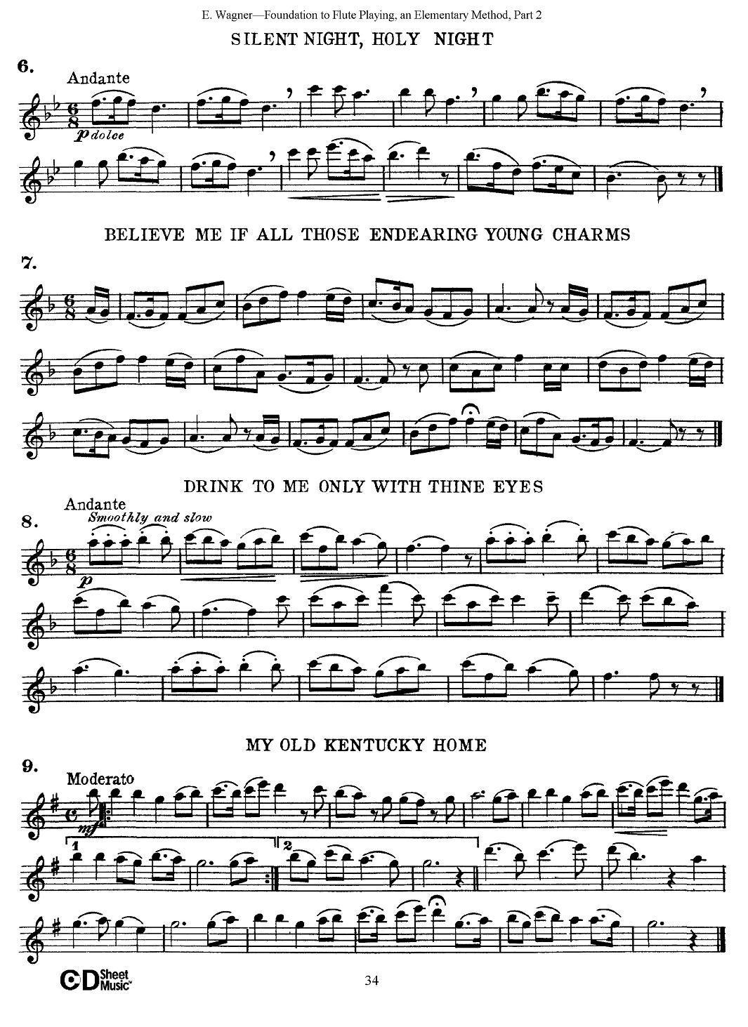 长笛演奏基础教程练习（Collection of Songs and solos）其它曲谱（图2）