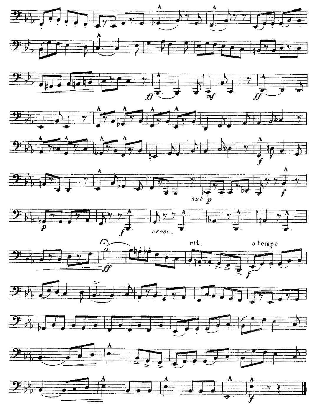 瓦西里耶夫24首大号练习曲集（7—12）其它曲谱（图2）