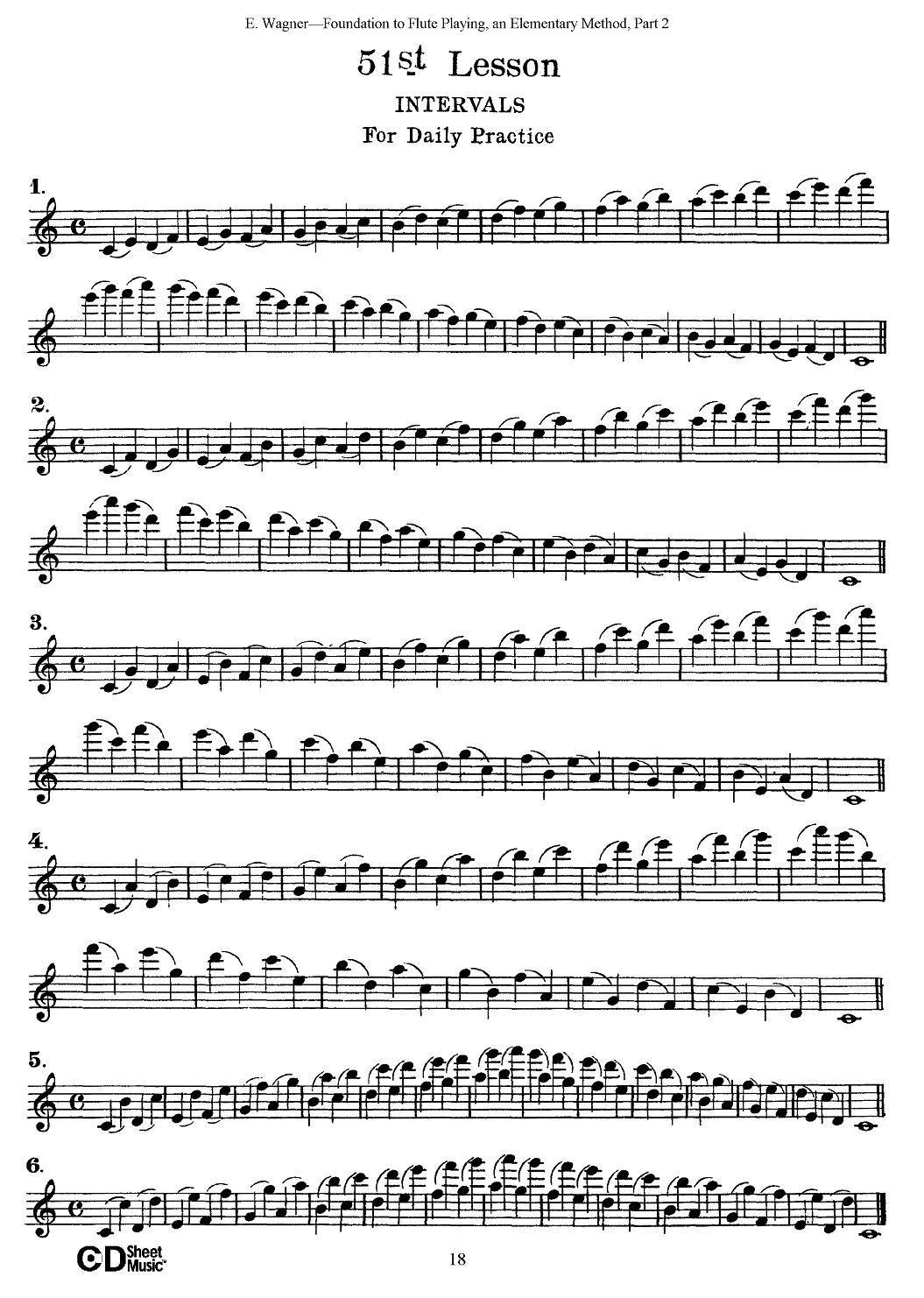 长笛演奏基础教程练习（47—52）其它曲谱（图9）