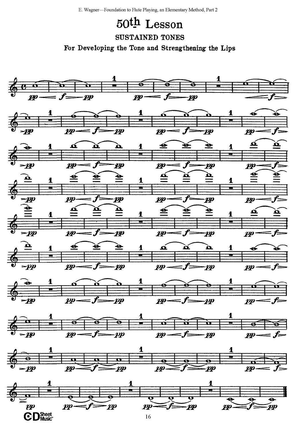 长笛演奏基础教程练习（47—52）其它曲谱（图7）