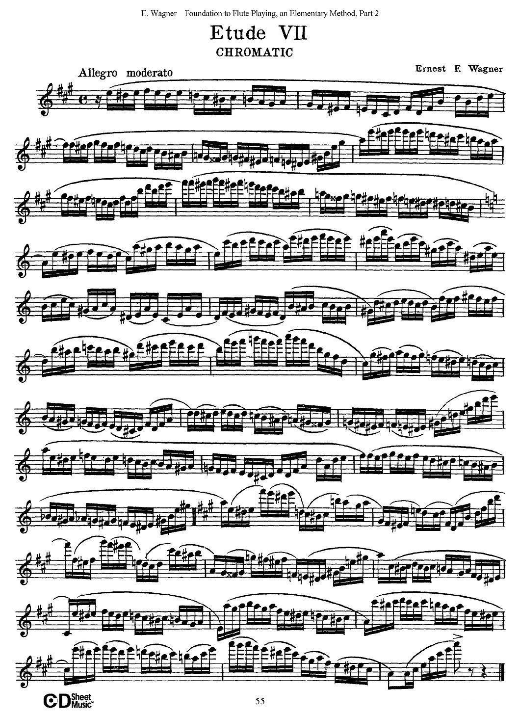 长笛演奏基础教程练习（Etude 7）其它曲谱（图1）