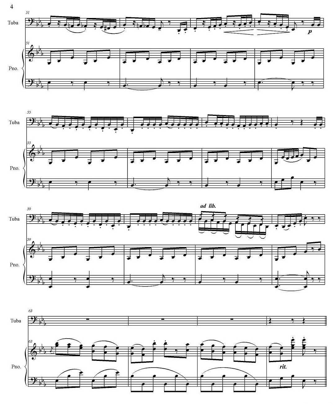 威尼斯狂欢节（大号+钢琴伴奏）其它曲谱（图4）