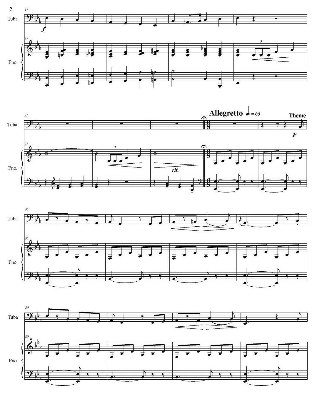 威尼斯狂欢节（大号+钢琴伴奏）其它曲谱（图2）