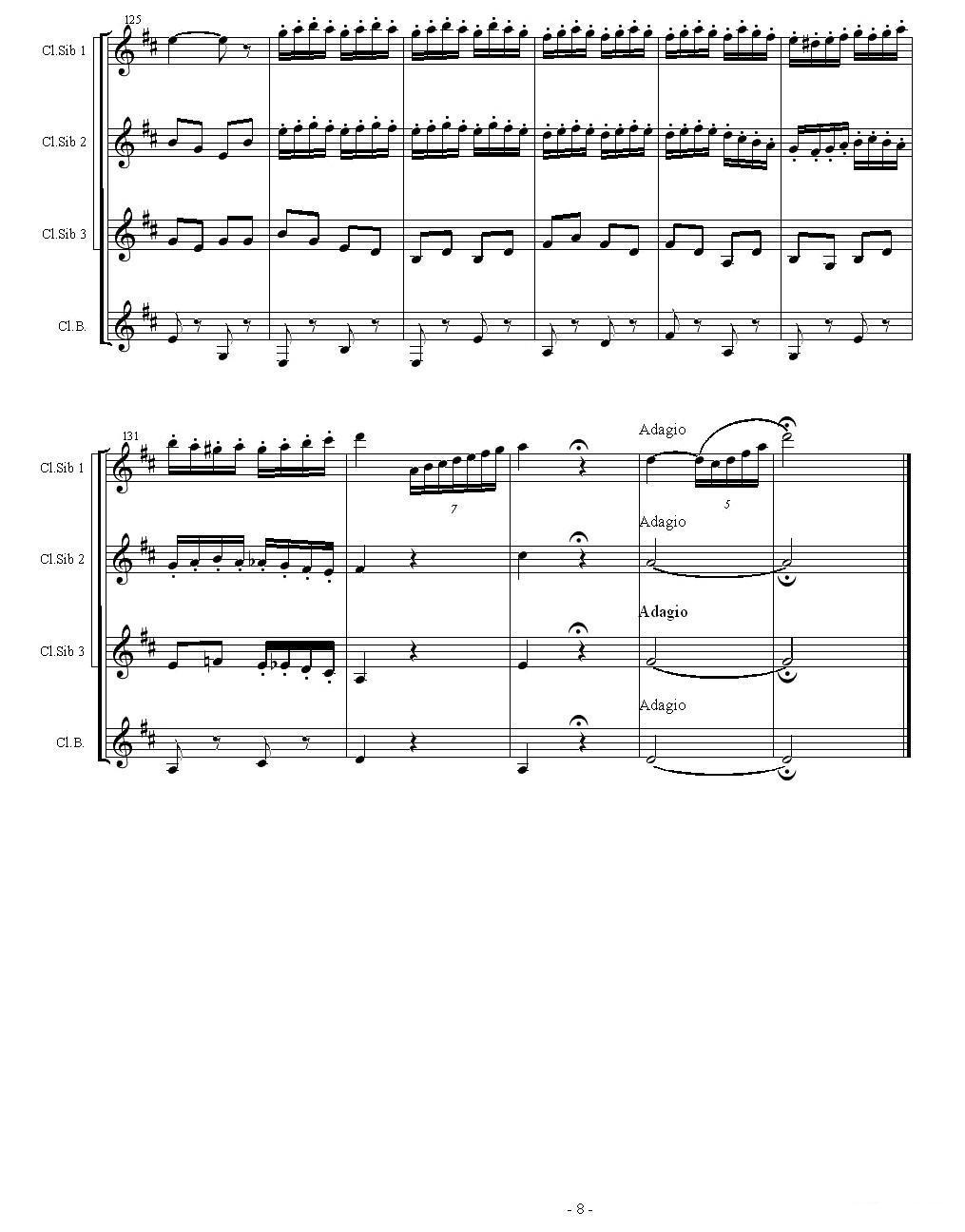 CZARDAS（查尔达斯）（单簧管四重奏）其它曲谱（图8）