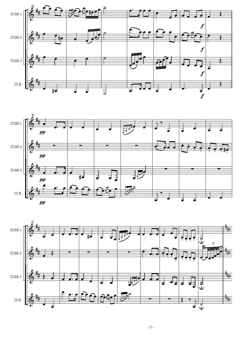 CZARDAS（查尔达斯）（单簧管四重奏）其它曲谱（图5）