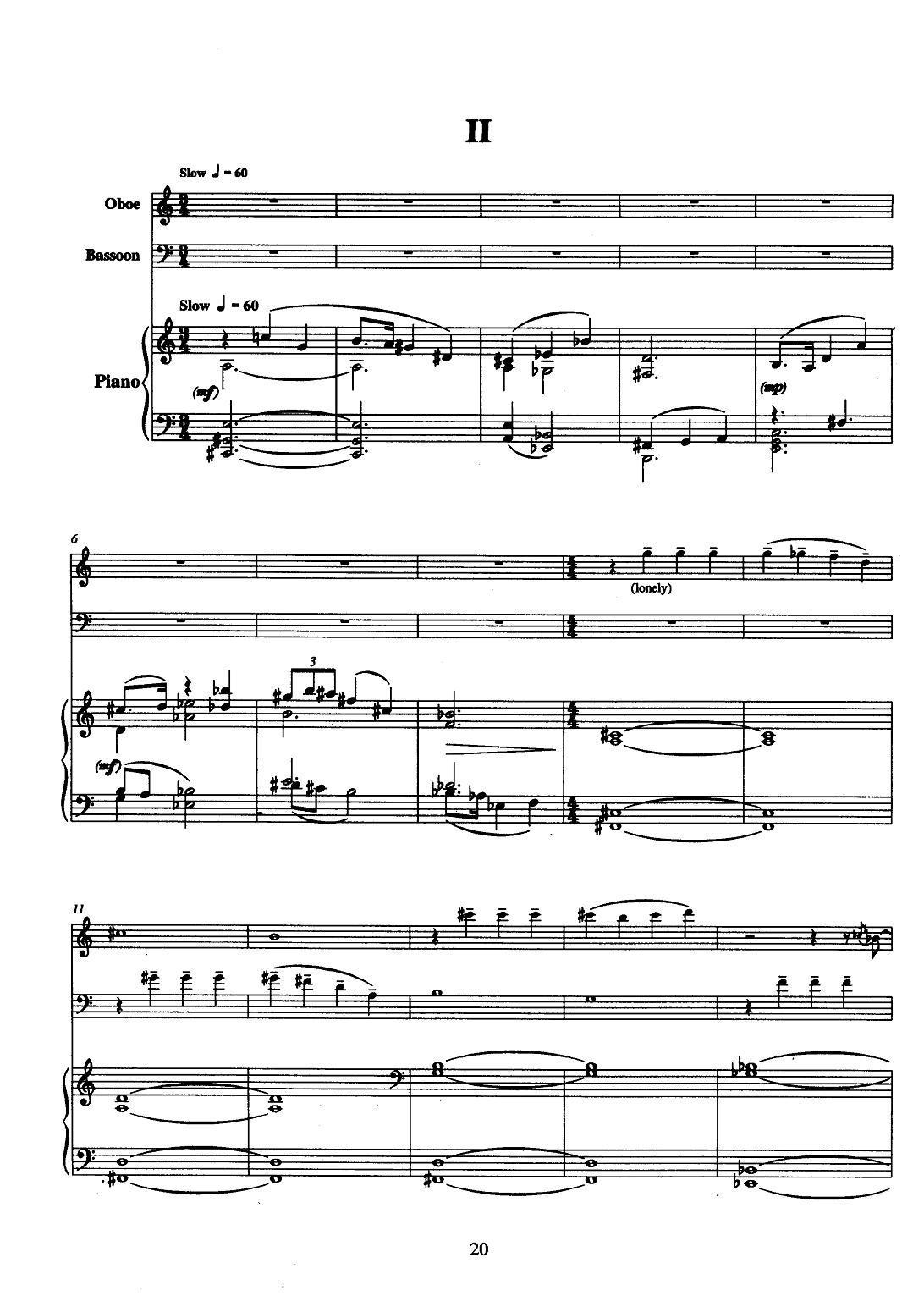 巴松双簧管与钢琴三重奏（2）（总谱）其它曲谱（图1）