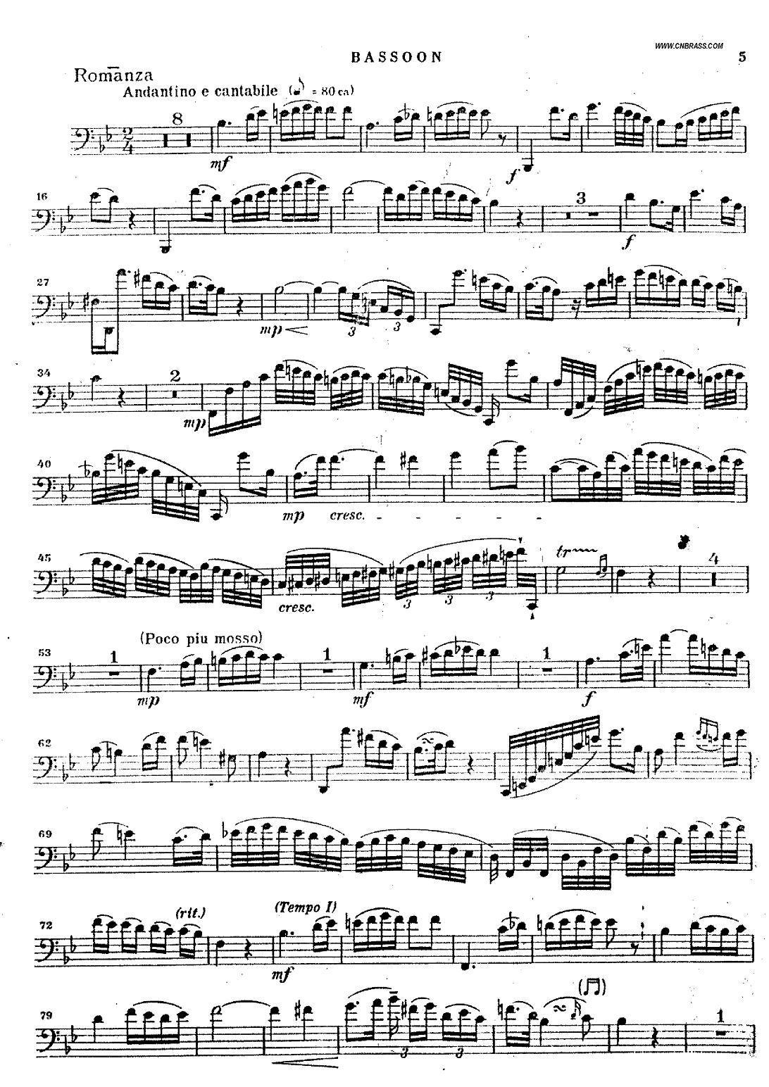humel - CONCERTO bassoon（胡梅尔 - 巴松协奏曲）其它曲谱（图5）