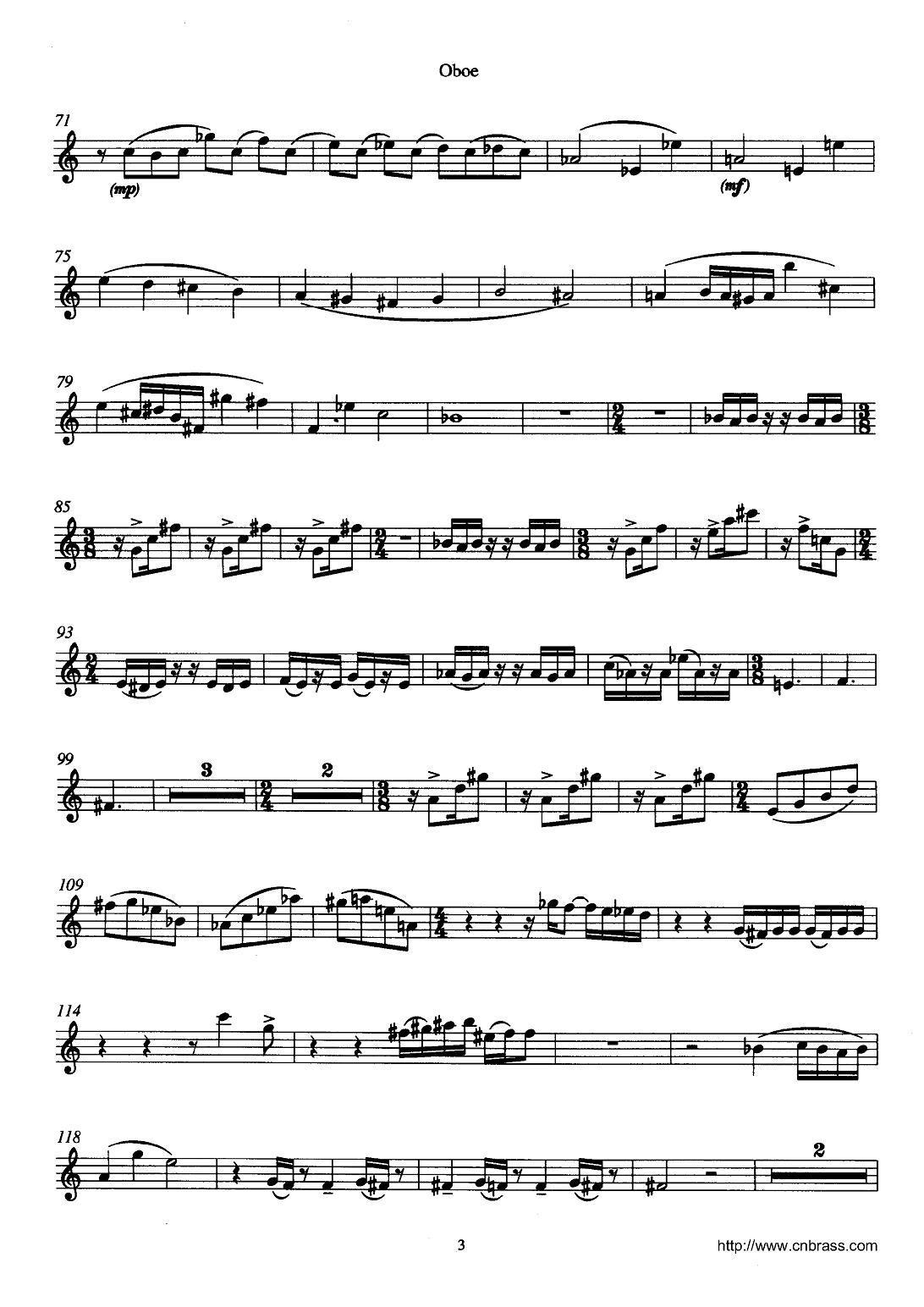 巴松双簧管与钢琴三重奏（1）（双簧管分谱）其它曲谱（图2）