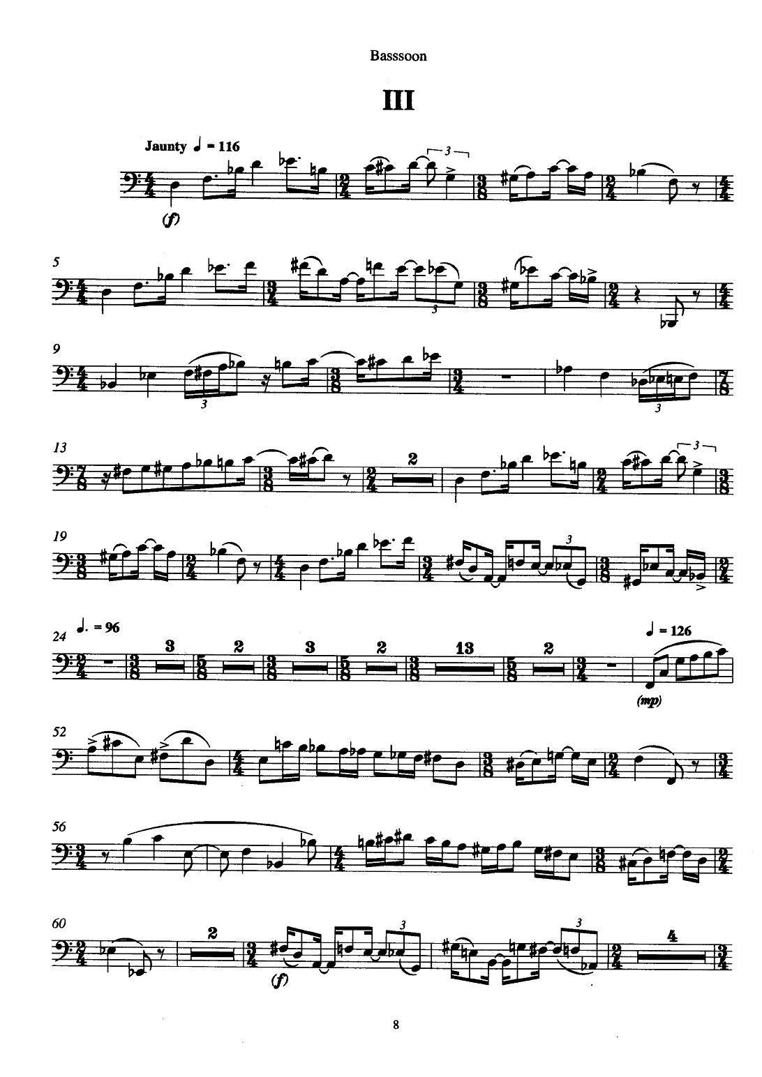 巴松双簧管与钢琴三重奏（3）（巴松分谱）其它曲谱（图1）