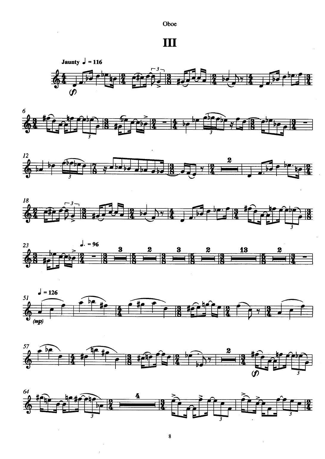 巴松双簧管与钢琴三重奏（3）（双簧管分谱）其它曲谱（图1）