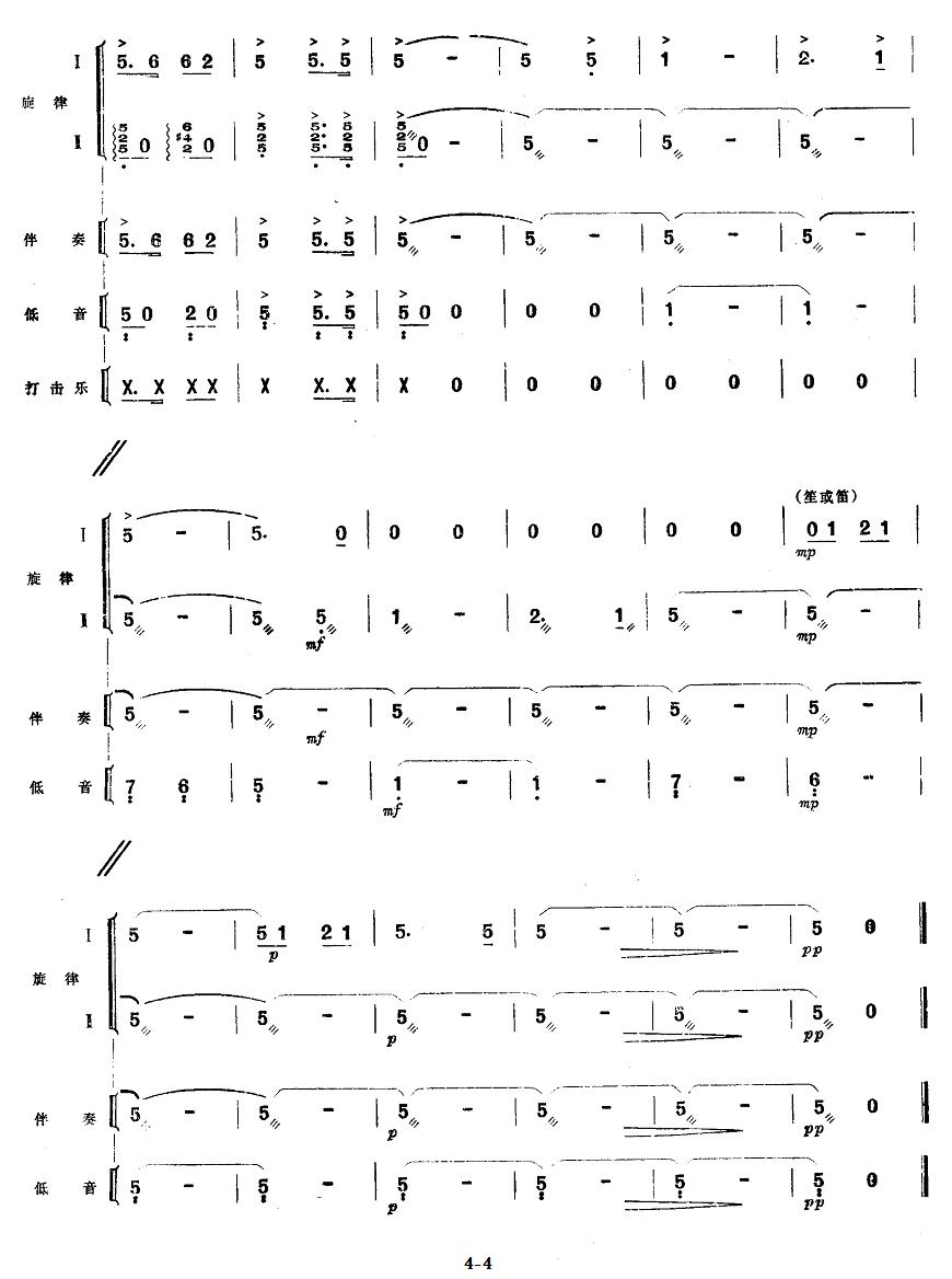 三、杨队长教育虎子（民族管弦乐《小八路》套曲）其它曲谱（图4）