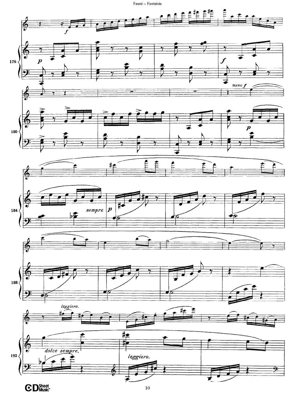 Fantaisie Op.79（幻想曲 作品79号）（长笛+钢琴伴奏）其它曲谱（图10）