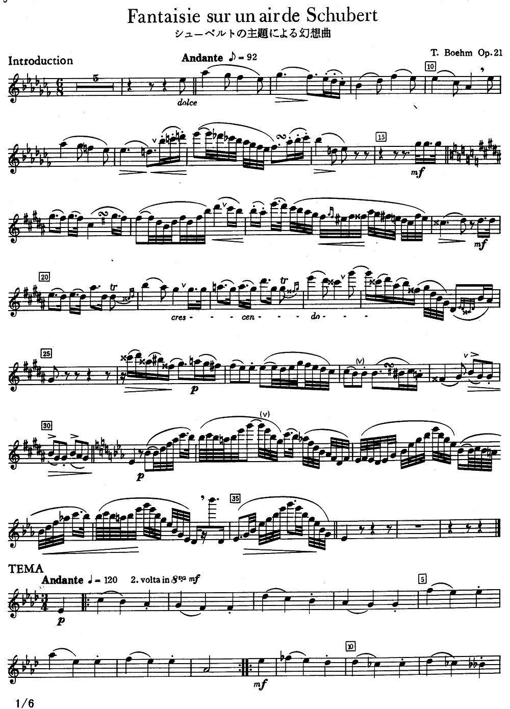 fantaisie sur un air de Schubert其它曲谱（图1）