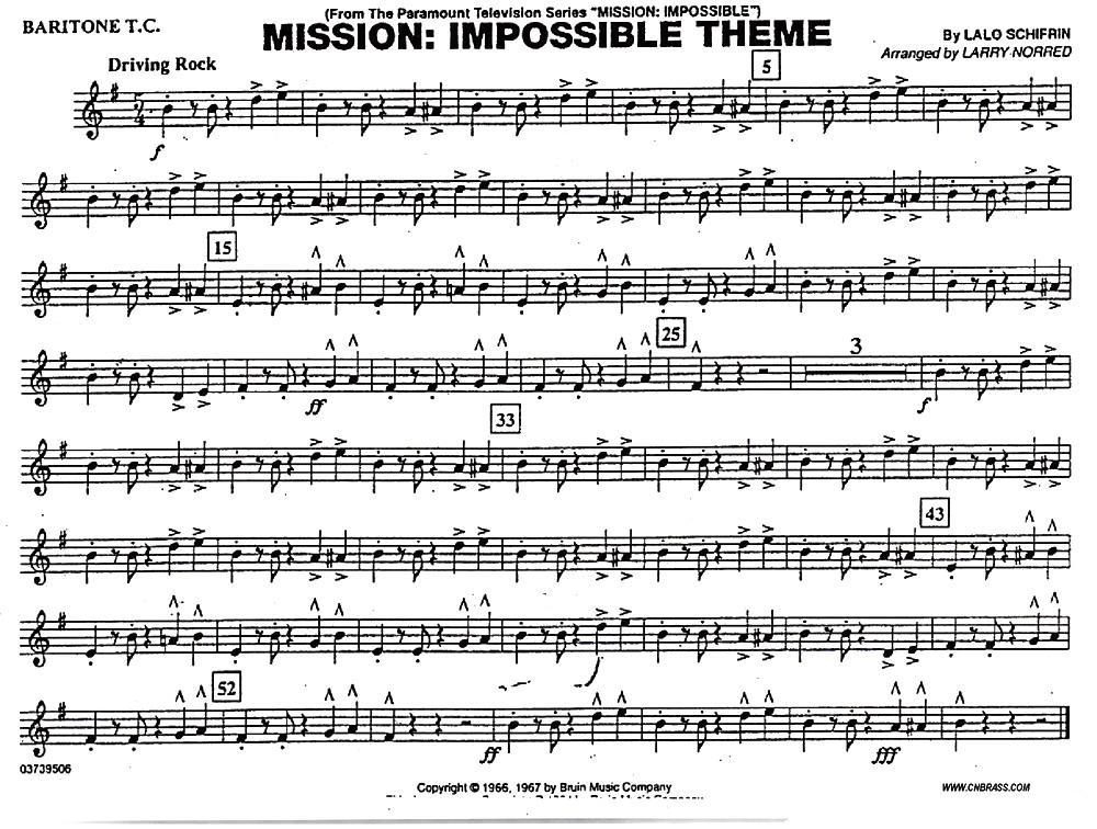 不可能的任务（电影《007》管乐团分谱）其它曲谱（图10）
