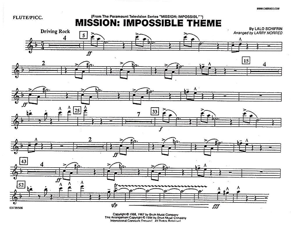 不可能的任务（电影《007》管乐团分谱）其它曲谱（图1）