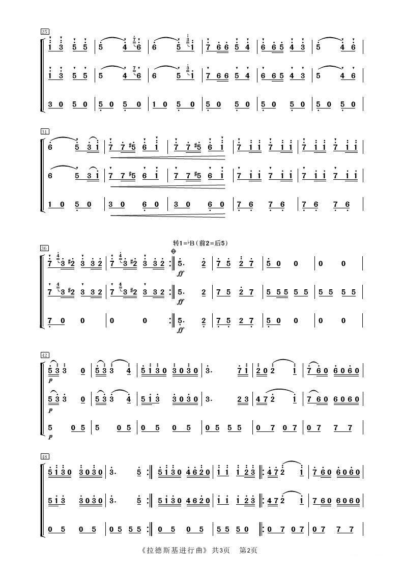 拉德斯基进行曲其它曲谱（图2）