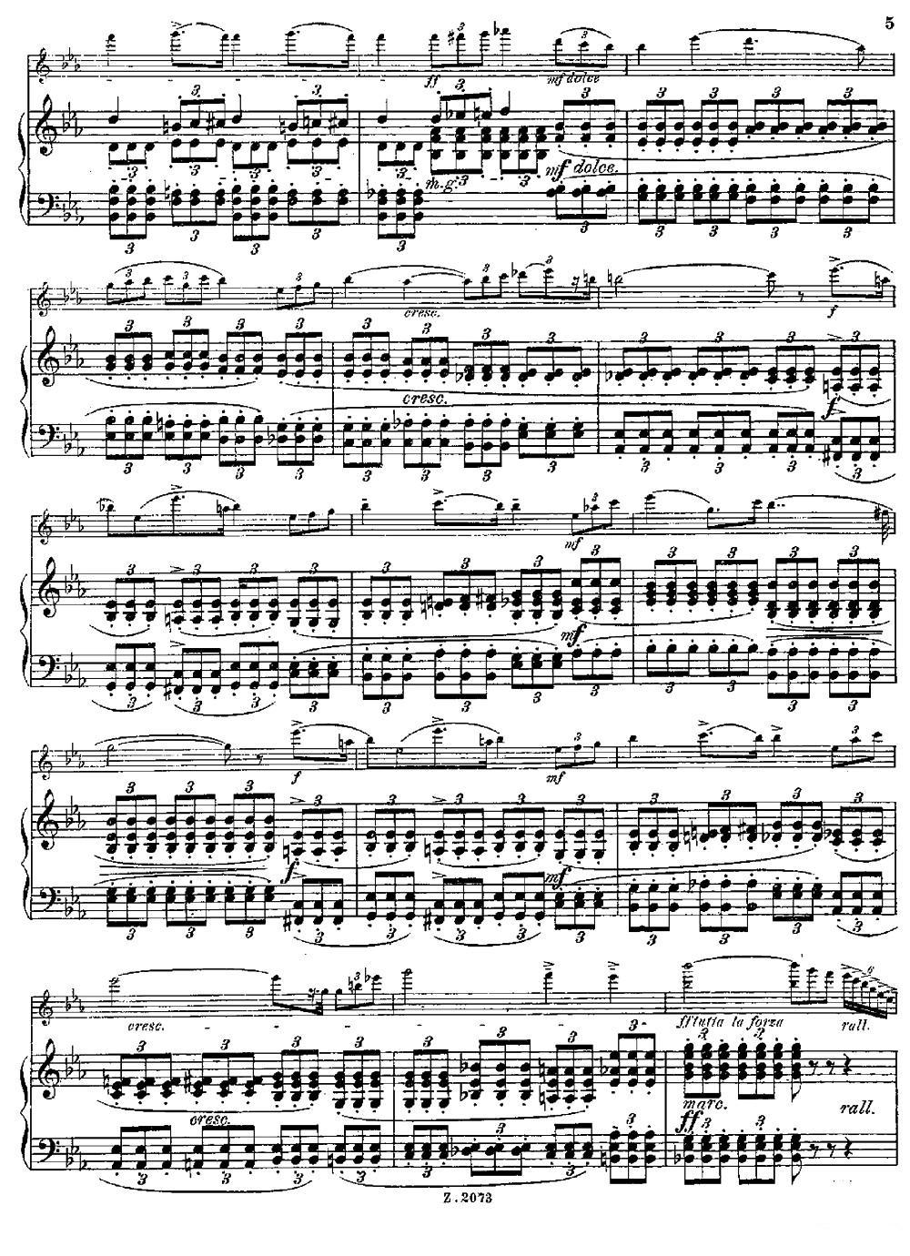 Legende（Op.55 No.5）（长笛+钢琴伴奏）其它曲谱（图3）