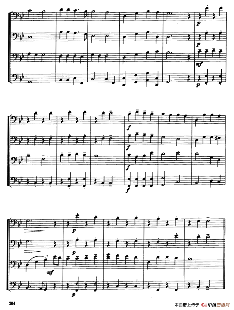 俄罗斯民歌（长号四重奏）其它曲谱（图2）