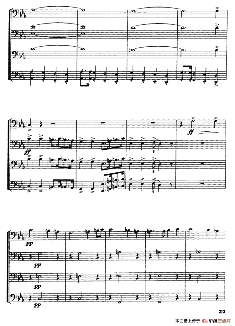 苏格兰的蓝铃花（长号四重奏）其它曲谱（图3）