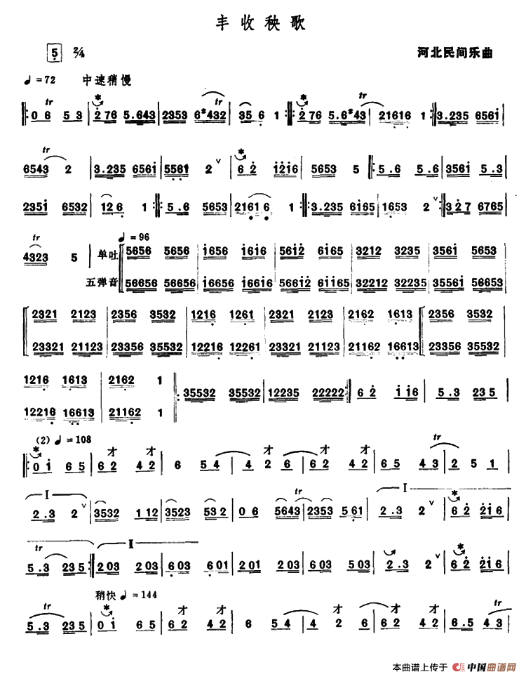 丰收秧歌（唢呐）其它曲谱（图1）