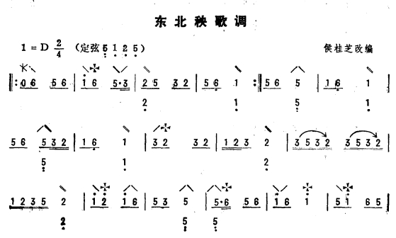 东北秧歌调（琵琶）1其它曲谱（图1）