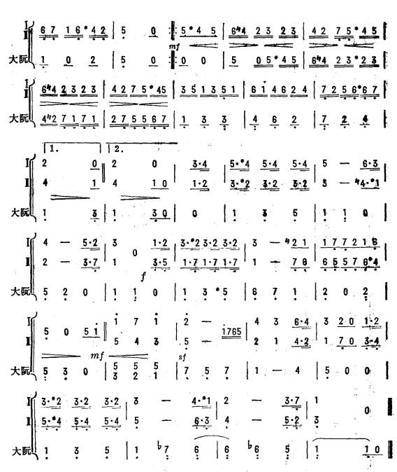 G大调小步舞曲（琵琶二重奏）2其它曲谱（图1）