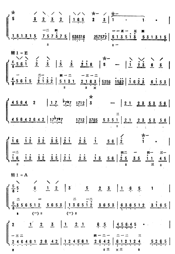 旋律转调练习曲（琵琶二重奏）8其它曲谱（图1）