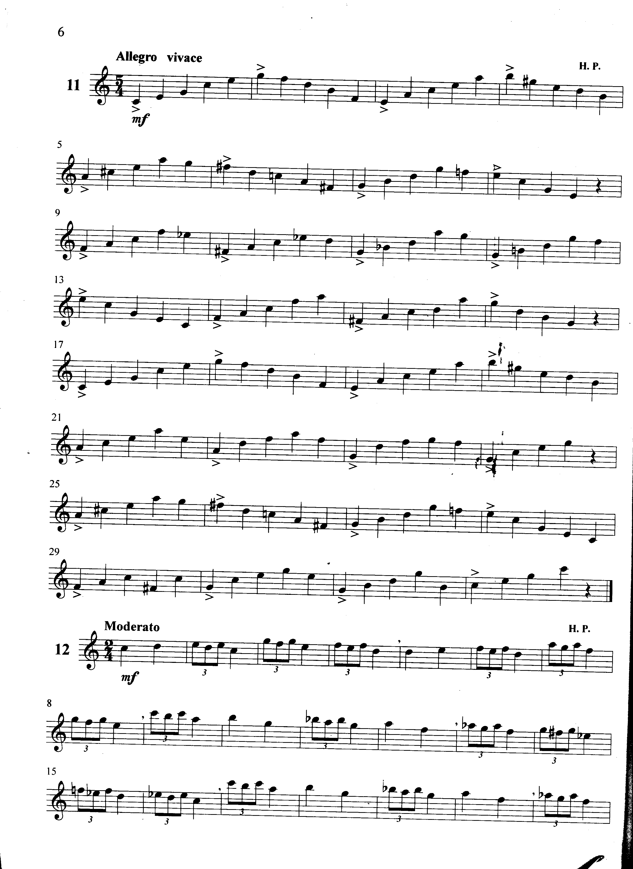 萨克斯管练习曲第100—006页萨克斯曲谱（图1）